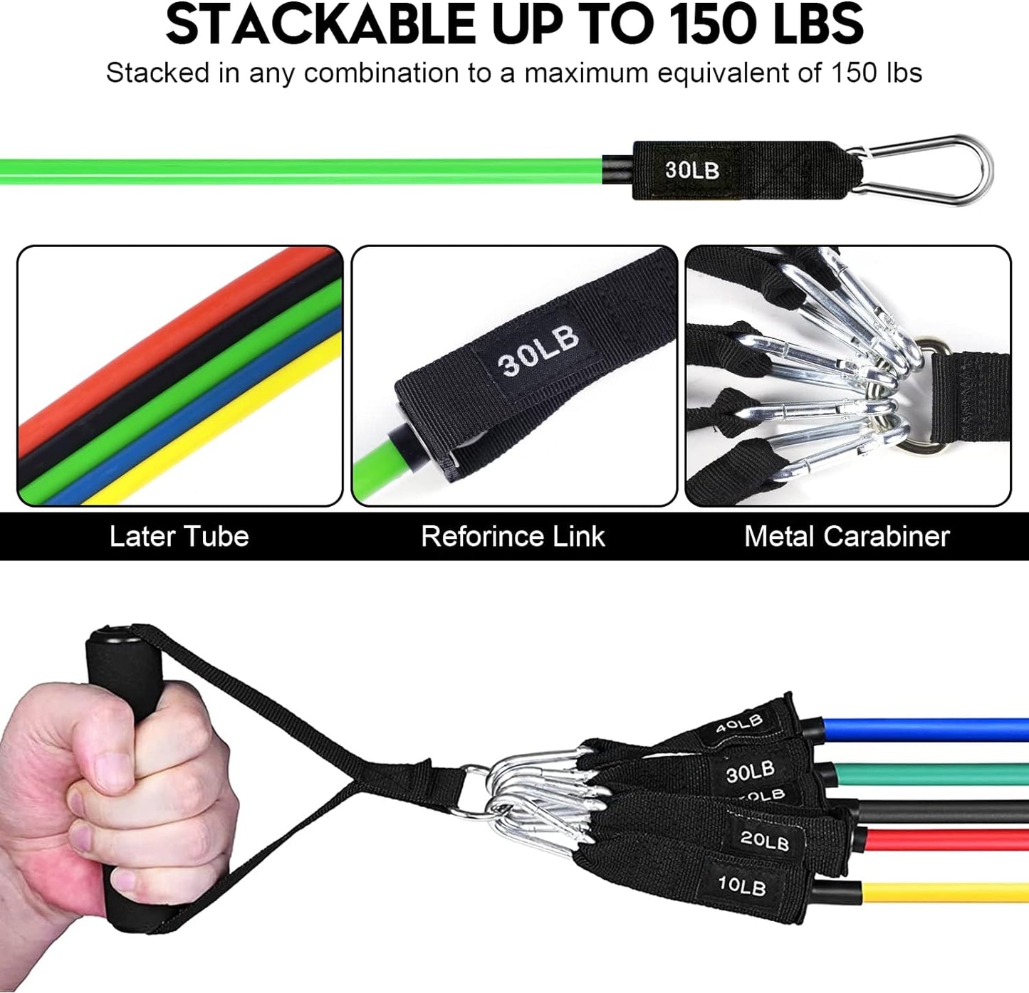 14 Pcs Resistance Band Set