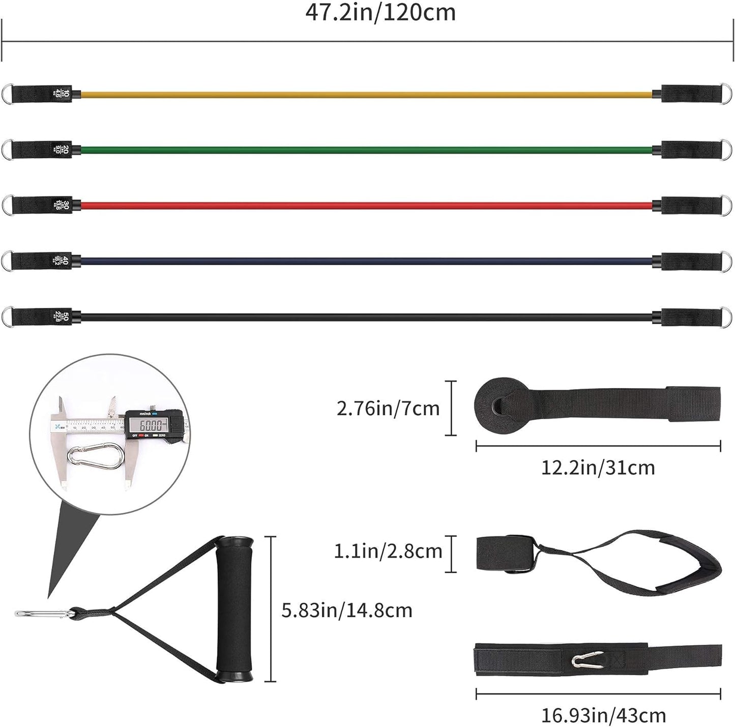 14 Pcs Resistance Band Set